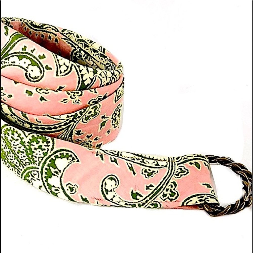 J Crew Pink Paisley Print Belt Sm/Med
